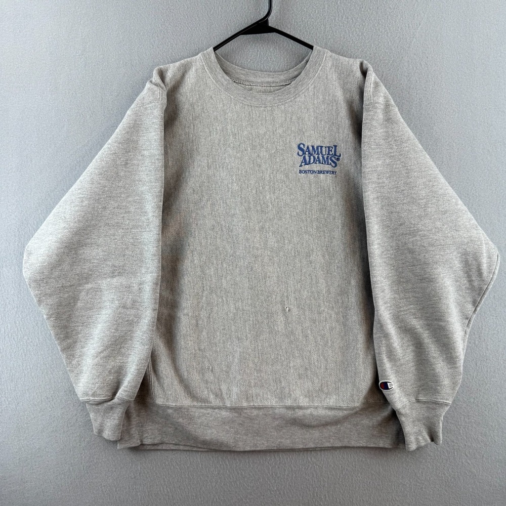 Vintage Smauel Adams Beer Sweatshirt Mens Large Champion Reverse Weave Y2K